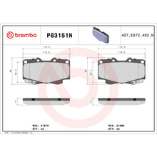 Load image into Gallery viewer, P83151N Brembo PRIME Ceramic Disc Brake Pad Set Brembo Brake Canada