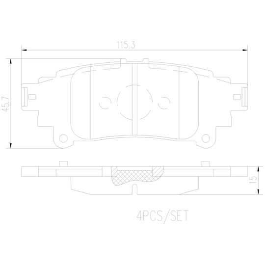 P83153N Brembo PRIME Ceramic Disc Brake Pad Set Brembo Brake Canada