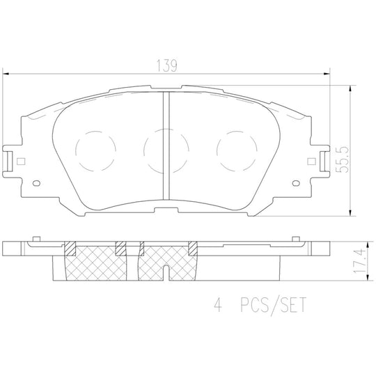 P83155N Brembo PRIME Ceramic Disc Brake Pad Set Brembo Brake Canada