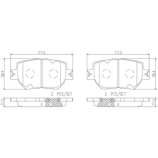 P83157N Brembo PRIME Ceramic Disc Brake Pad Set Brembo Brake Canada