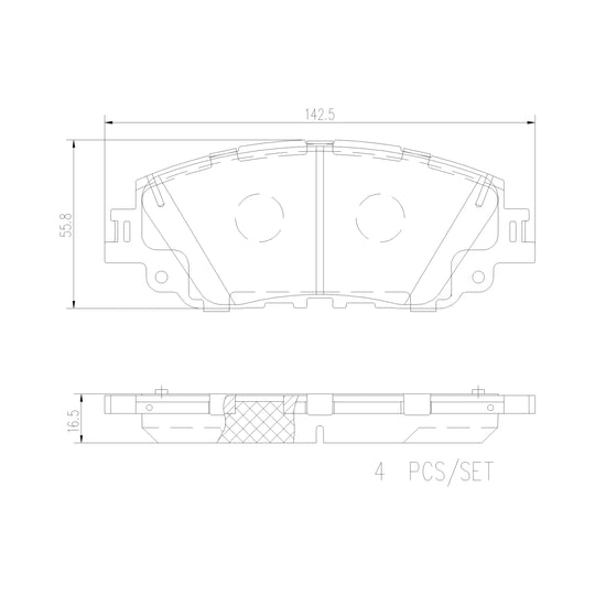 P83172N Brembo PRIME Ceramic Disc Brake Pad Set Brembo Brake Canada