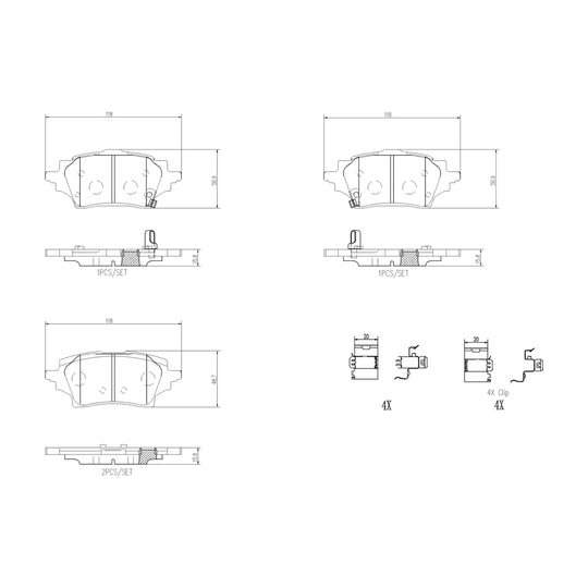 P83178N Brembo PRIME Ceramic Disc Brake Pad Set Brembo Brake Canada