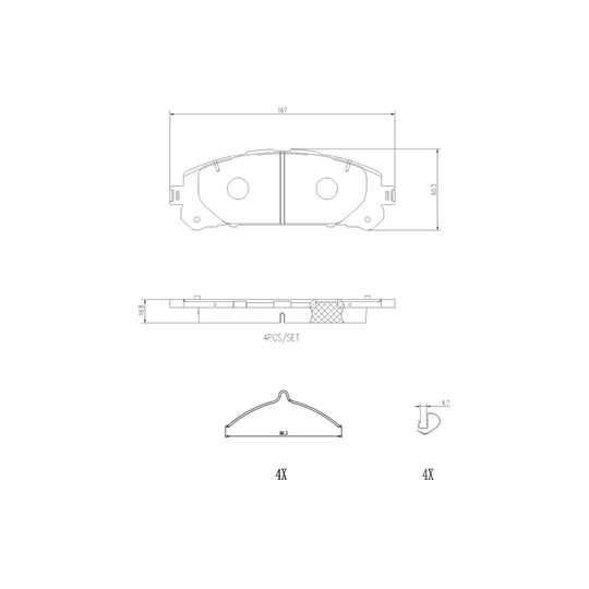 P83188N Brembo PRIME Ceramic Disc Brake Pad Set Brembo Brake Canada