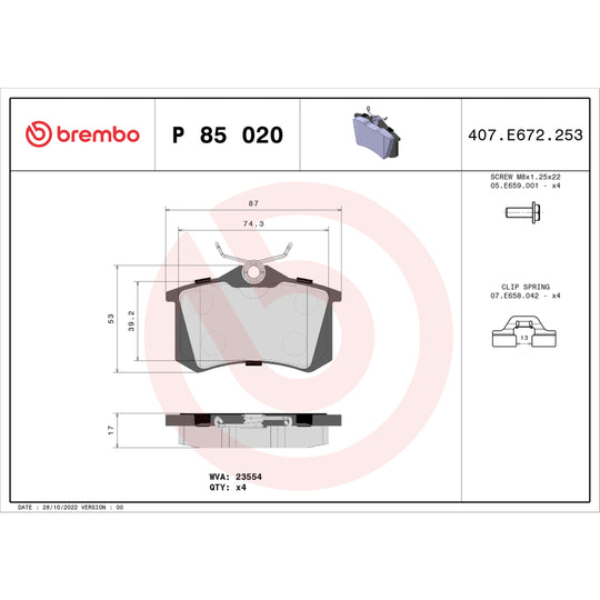 KT04245 Brembo Low-Met Brake Pad and UV Coated Solid  Brake Disc Kit Brembo Brake Canada