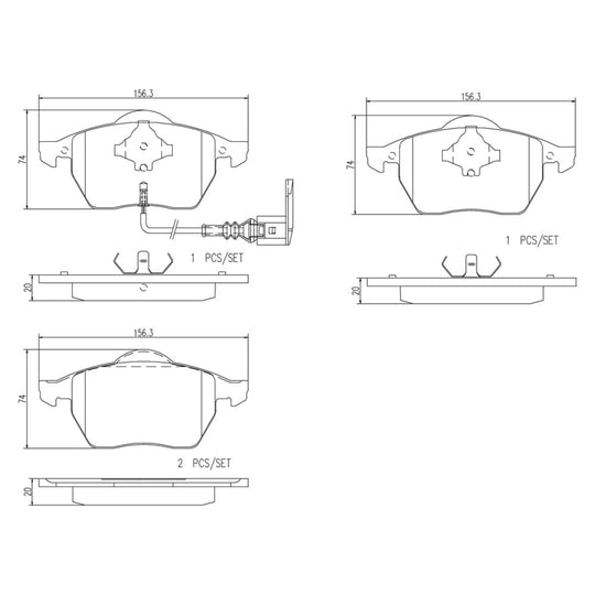 P85039N Brembo PRIME Ceramic Disc Brake Pad Set Brembo Brake Canada