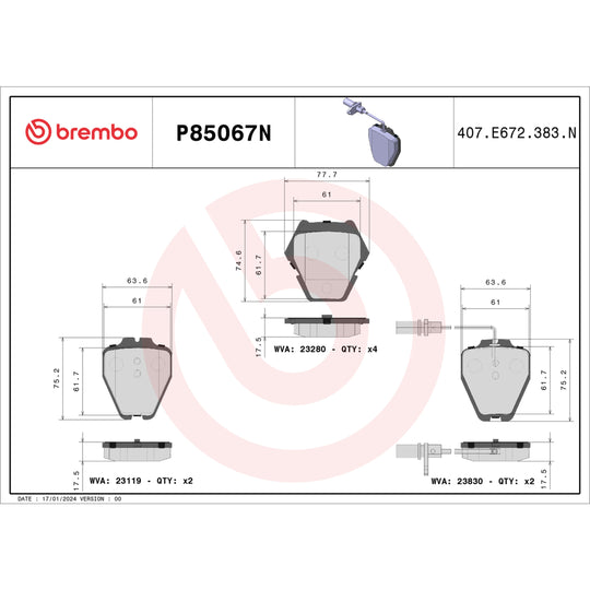 KT00589 Brembo Disc Brake Kit Brembo Brake Canada