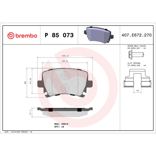 KTX4060 Brembo Low-Met Brake Pad and XTRA Solid Drilled Brake Disc Kit Brembo Brake Canada