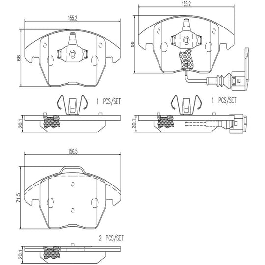 P85075N Brembo PRIME Ceramic Disc Brake Pad Set Brembo Brake Canada