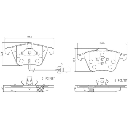 P85084N Brembo PRIME Ceramic Disc Brake Pad Set Brembo Brake Canada
