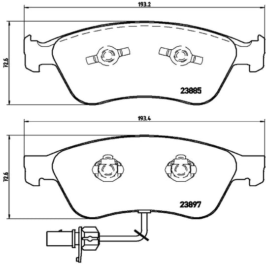 P85087 Brembo Premium Low-Met OE Equivalent Pad Brembo Brake Canada