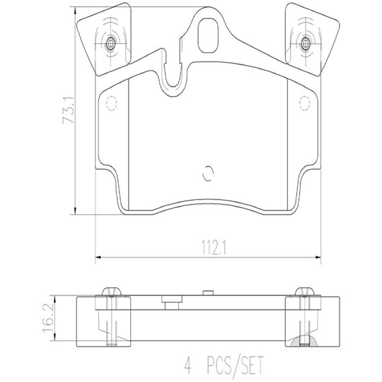 P85088N Brembo PRIME Ceramic Disc Brake Pad Set Brembo Brake Canada
