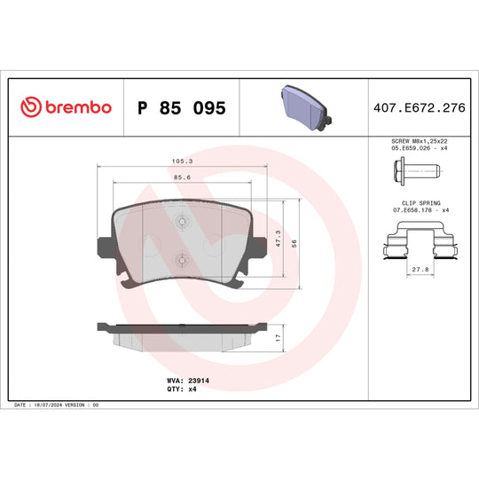 KT04360 Brembo Low-Met Brake Pad and UV Coated PVT  Brake Disc Kit Brembo Brake Canada