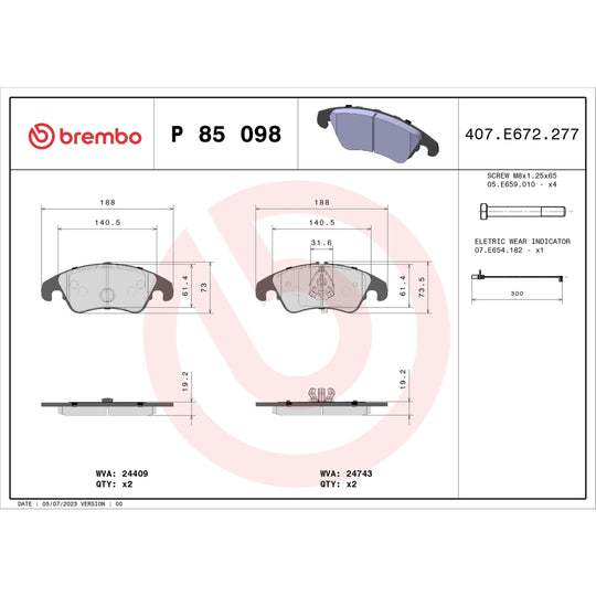 KT04190 Brembo Low-Met Brake Pad and UV Coated Vented  Brake Disc Kit Brembo Brake Canada