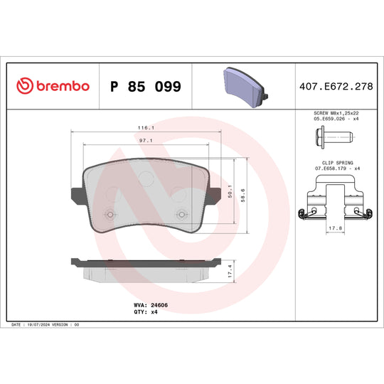 KT04238 Brembo Low-Met Brake Pad and UV Coated Vented  Brake Disc Kit Brembo Brake Canada