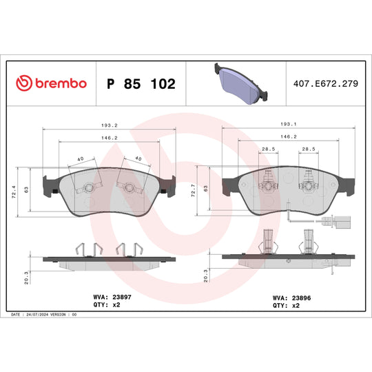 KT04231 Brembo Low-Met Brake Pad and UV Coated Vented  Brake Disc Kit Brembo Brake Canada