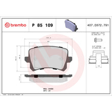 Load image into Gallery viewer, P85109 Brembo Premium Low-Met OE Equivalent Pad Brembo Brake Canada
