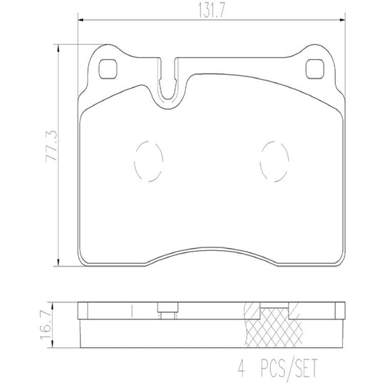 P85110N Brembo PRIME Ceramic Disc Brake Pad Set Brembo Brake Canada