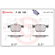 Charger l'image dans la galerie, P85125 Brembo Premium Low-Met OE Equivalent Pad Brembo Brake Canada