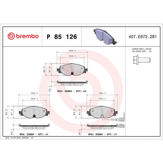 KTX4084 Brembo Low-Met Brake Pad and XTRA Vented Drilled Brake Disc Kit Brembo Brake Canada