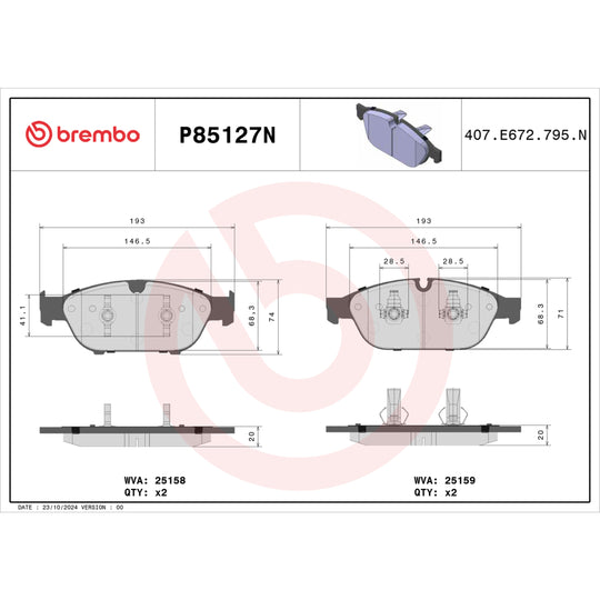 KT00592 Brembo Ceramic Brake Pad and UV Coated PVT  Brake Disc Kit Brembo Brake Canada