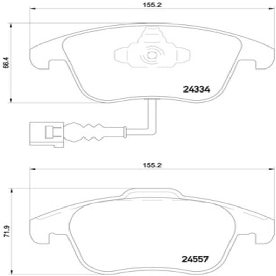 P85130 Brembo Premium Low-Met OE Equivalent Pad Brembo Brake Canada