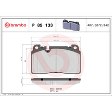 Load image into Gallery viewer, P85133 Brembo Premium Low-Met OE Equivalent Pad Brembo Brake Canada