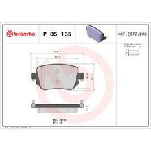 Charger l'image dans la galerie, P85135 Brembo Premium Low-Met OE Equivalent Pad Brembo Brake Canada
