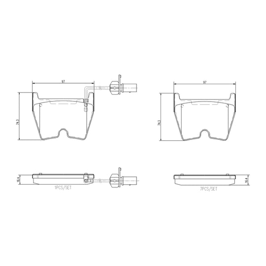 P85138N Brembo PRIME Ceramic Disc Brake Pad Set Brembo Brake Canada