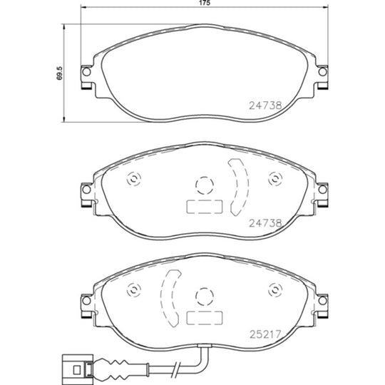 P85144X Brembo XTRA Low-Met Disc Brake Pad Set Brembo Brake Canada