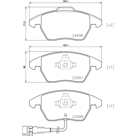 P85146X Brembo XTRA Low-Met Disc Brake Pad Set Brembo Brake Canada