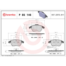 Load image into Gallery viewer, P85146 Brembo Premium Low-Met OE Equivalent Pad Brembo Brake Canada