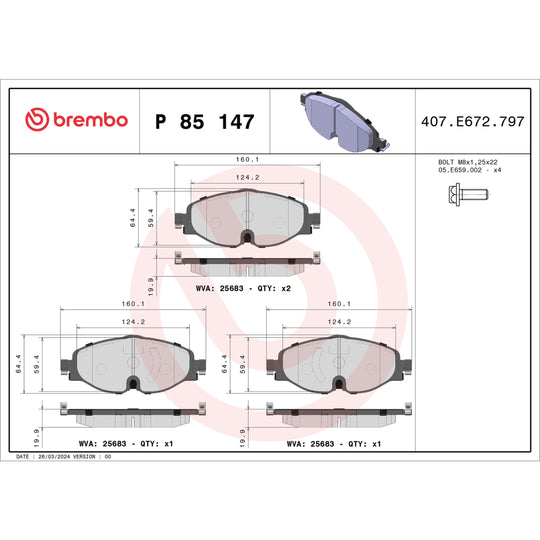 KTX4082 Brembo Low-Met Brake Pad and XTRA Vented Drilled Brake Disc Kit Brembo Brake Canada