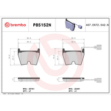 Load image into Gallery viewer, P85152N Brembo PRIME Ceramic Disc Brake Pad Set Brembo Brake Canada
