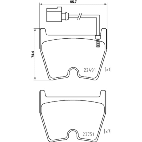 P85152X Brembo XTRA Low-Met Disc Brake Pad Set Brembo Brake Canada
