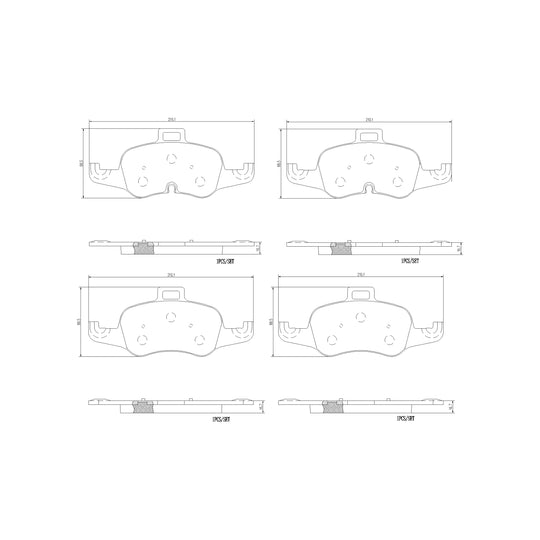 P85160N Brembo PRIME Ceramic Disc Brake Pad Set Brembo Brake Canada