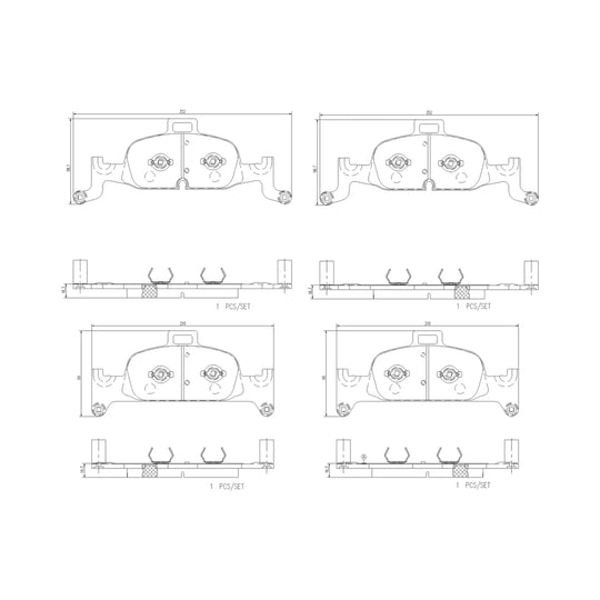 P85164NX Brembo XTRA Ceramic Disc Brake Pad Set Brembo Brake Canada