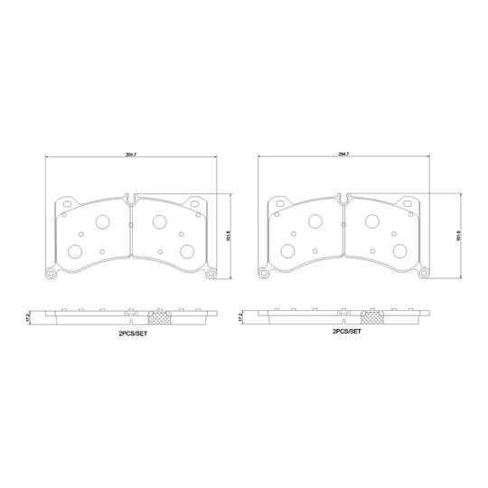 P85183N Brembo PRIME Ceramic Disc Brake Pad Set Brembo Brake Canada