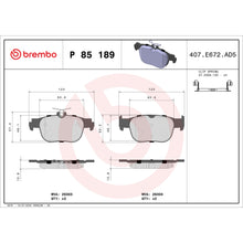 Load image into Gallery viewer, P85189 Brembo Premium Low-Met OE Equivalent Pad Brembo Brake Canada