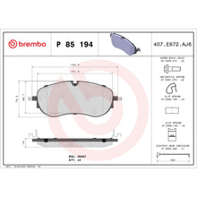 Load image into Gallery viewer, P85194 Brembo Premium Low-Met OE Equivalent Pad Brembo Brake Canada