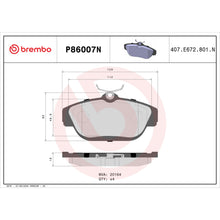 Load image into Gallery viewer, P86007N Brembo PRIME Ceramic Disc Brake Pad Set Brembo Brake Canada