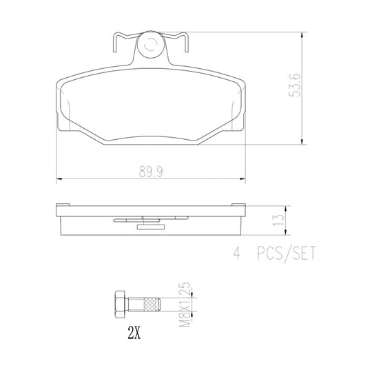 P86009N Brembo PRIME Ceramic Disc Brake Pad Set Brembo Brake Canada