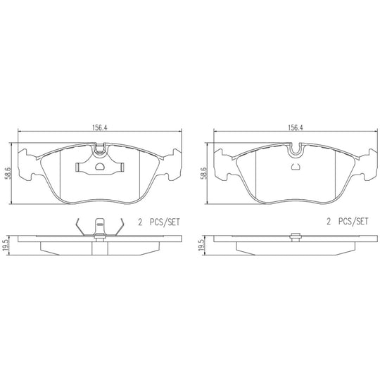 P86013N Brembo PRIME Ceramic Disc Brake Pad Set Brembo Brake Canada