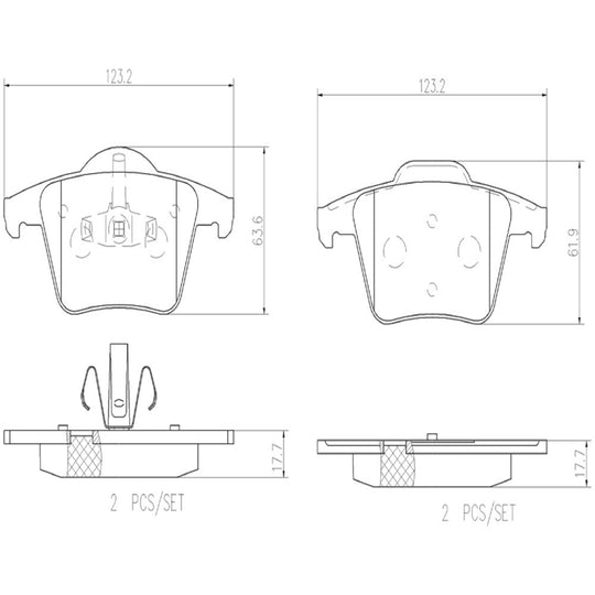 P86019N Brembo PRIME Ceramic Disc Brake Pad Set Brembo Brake Canada