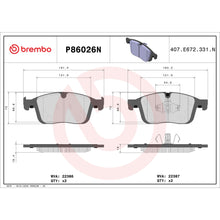 Load image into Gallery viewer, P86026N Brembo PRIME Ceramic Disc Brake Pad Set Brembo Brake Canada