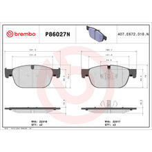 Load image into Gallery viewer, P86027N Brembo PRIME Ceramic Disc Brake Pad Set Brembo Brake Canada