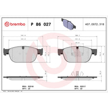 Load image into Gallery viewer, P86027 Brembo Premium Low-Met OE Equivalent Pad Brembo Brake Canada