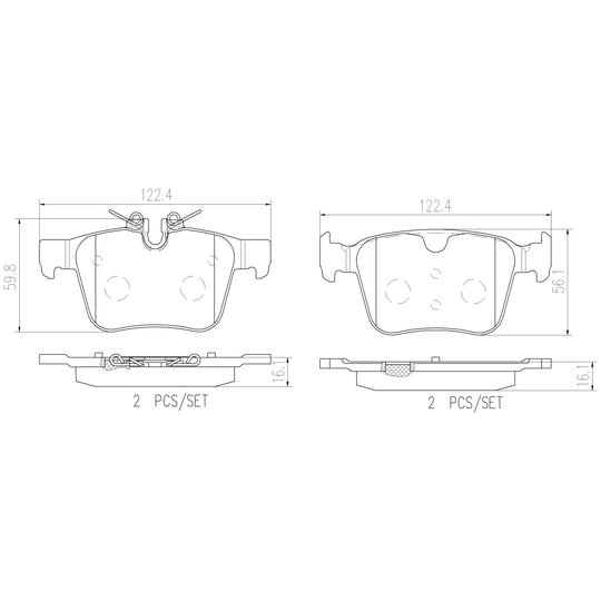 P86029N Brembo PRIME Ceramic Disc Brake Pad Set Brembo Brake Canada