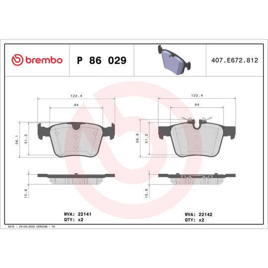 KT04334 Low-Met Brake Pad and UV Coated PVT  Brake Disc Kit Brembo Canada