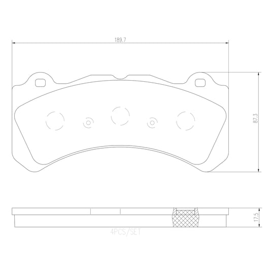 P86034N Brembo PRIME Ceramic Disc Brake Pad Set Brembo Brake Canada