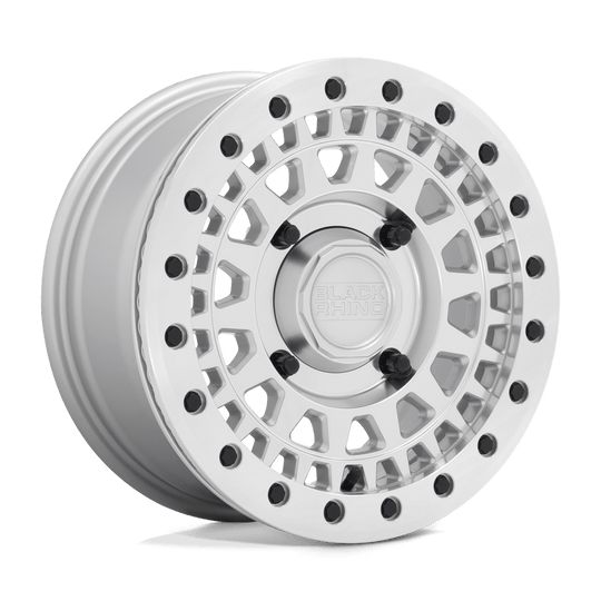 1470PKB364110S82 - Black Rhino Parker Utv Beadlock 14X7 4X110  36mm Silver With Mirror Cut Face - Black Rhino Wheels Canada